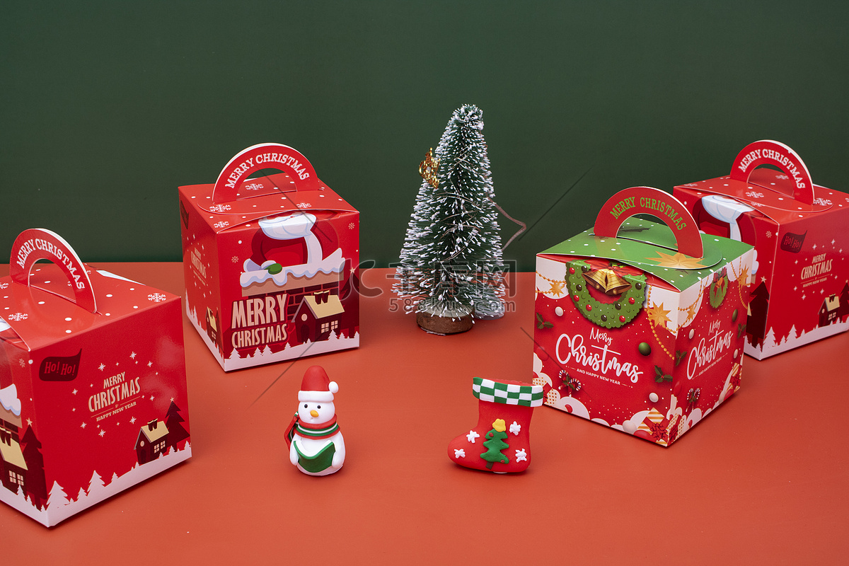 冬季圣诞节平安夜元素搭配背景纯底实物图高清摄影大图-千库网