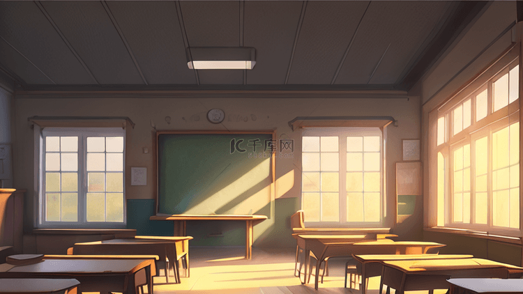 学校教室室内桌椅背景图片免费下载_海报banner/高清大图_千库网(图片编号6400254)