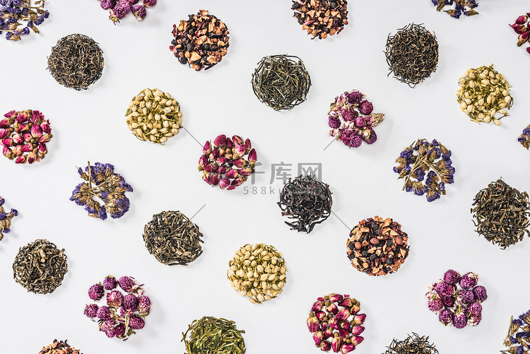 白色的干草本有机茶集高清摄影大图 千库网