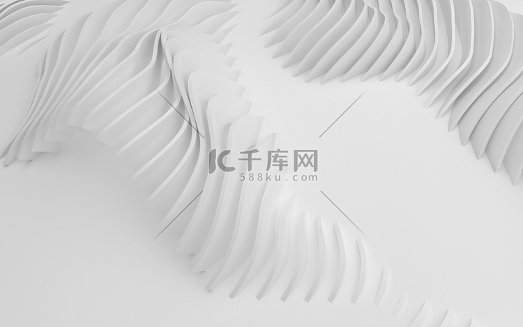 摘要曲线形。白通告背景。摘要背景。3d说明高清摄影大图 千库网