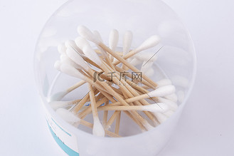 白底图纯色商品产品棉签纯棉棉花产品棉棒木棍商品