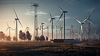 新能源清洁能源风力发电摄影图
