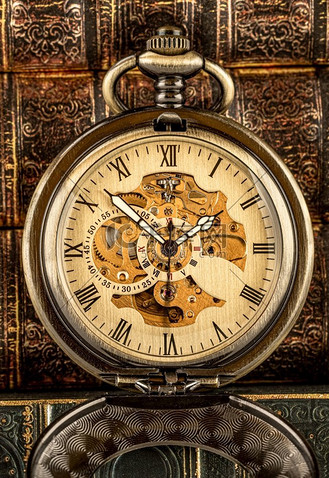 古董表盘特写.复古怀表.