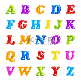 创意字体设计炸白色奇趣气球字母