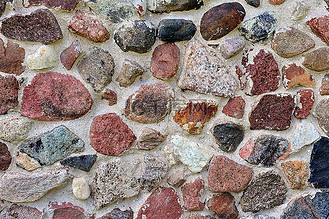 城市人行道鹅卵石彩色路面素材