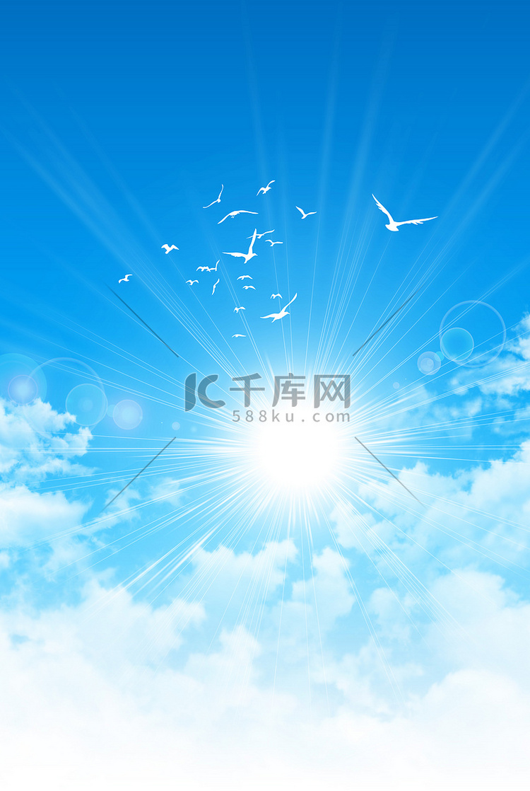 春天日出高清摄影大图 千库网