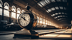 火车在车站有时钟
