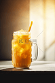 焦糖橙汁冰饮
