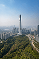深圳城市风光和5G科技概念
