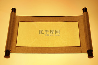 打开的画轴图片素材_画轴