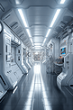 科幻太空站走廊或未来主义室内3D渲染