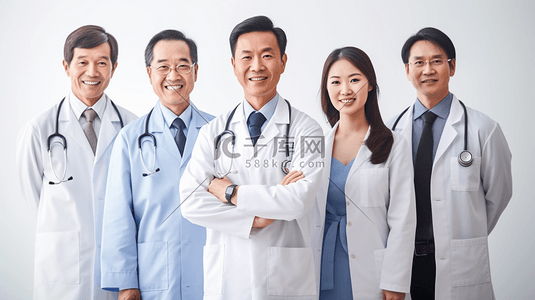 医疗人物人像团队医生护士高清摄影大图-千库网