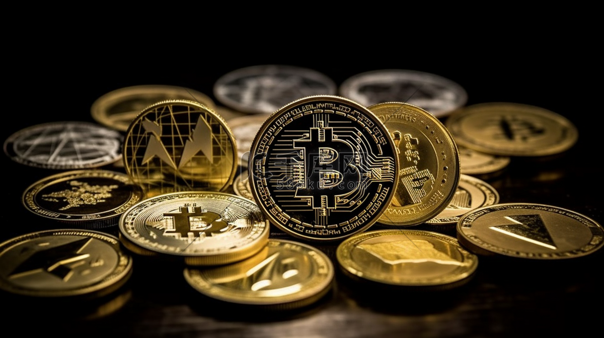 瑞波XRP和加密货币投资概念背景中具有全球交易市场价格图表的实高清摄影大图-千库网