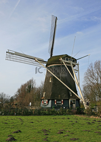 照片风车图片素材_荷兰乡村的风车
