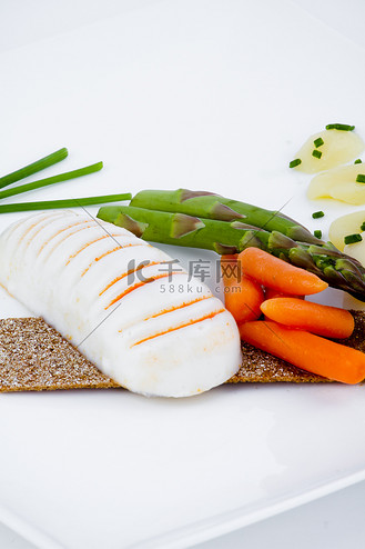 简笔画海鲜群图片素材_饮食膳食,芦笋用红萝卜和海鲜