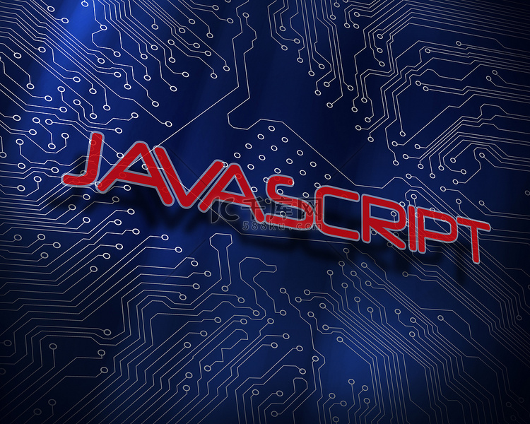 蓝色科技背景下的 Javascript高清摄影大图-千库网