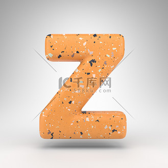 白色背景上的字母 z 大写.