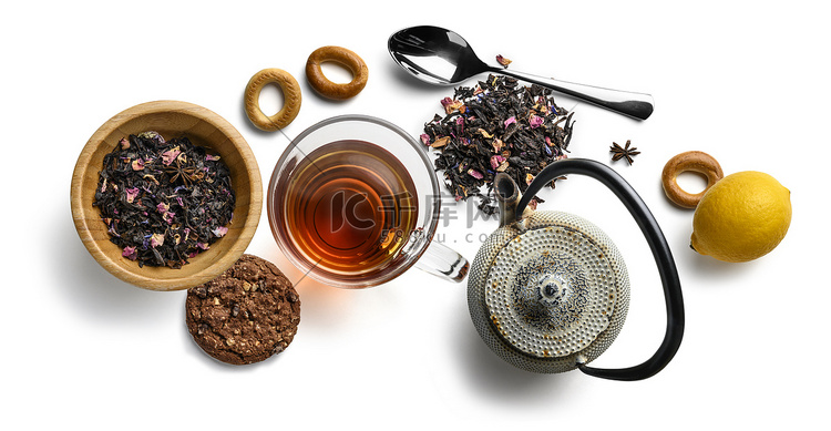 含有天然芳香添加剂和辅料的红茶。高清摄影大图-千库网
