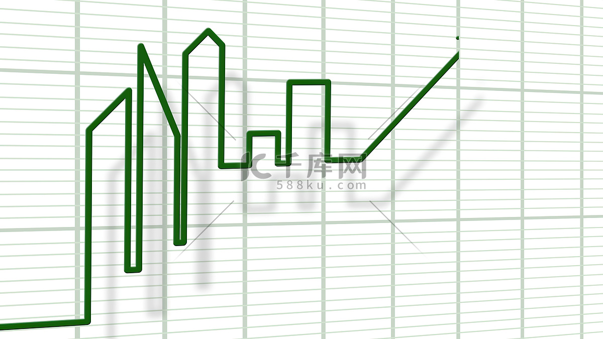 3D 插图-上升箭头，形状像房子高清摄影大图-千库网