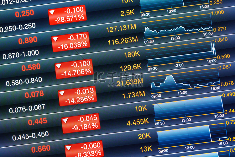 股市大幅下跌高清摄影大图-千库网