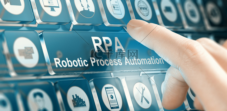 RPA，机器人流程自动化概念高清摄影大图-千库网