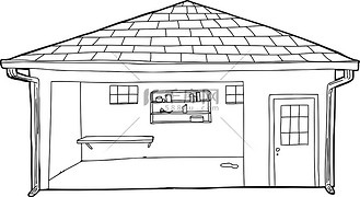 带门口的概述空车库