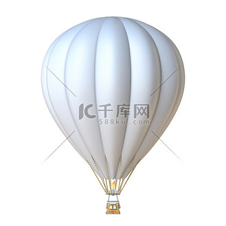 白色热气球 3D