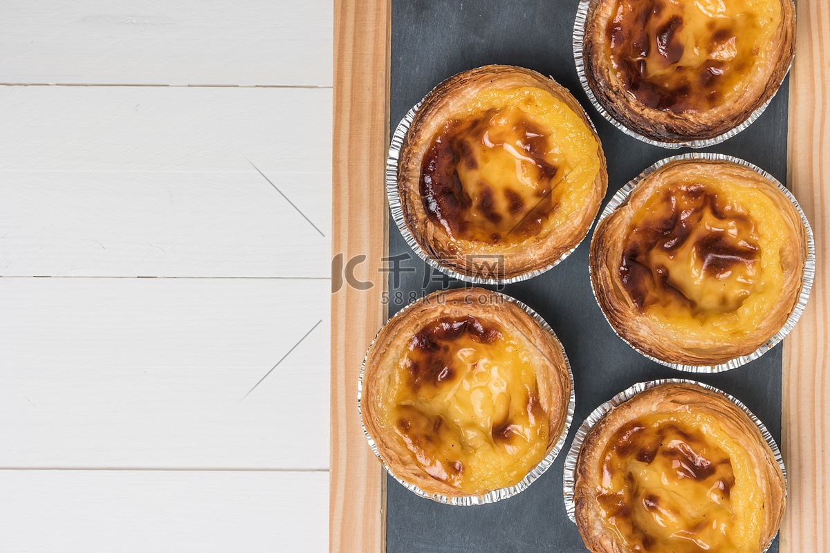 Pasteis de nata，来自里斯本的典型葡萄牙蛋挞糕点高清摄影大图-千库网