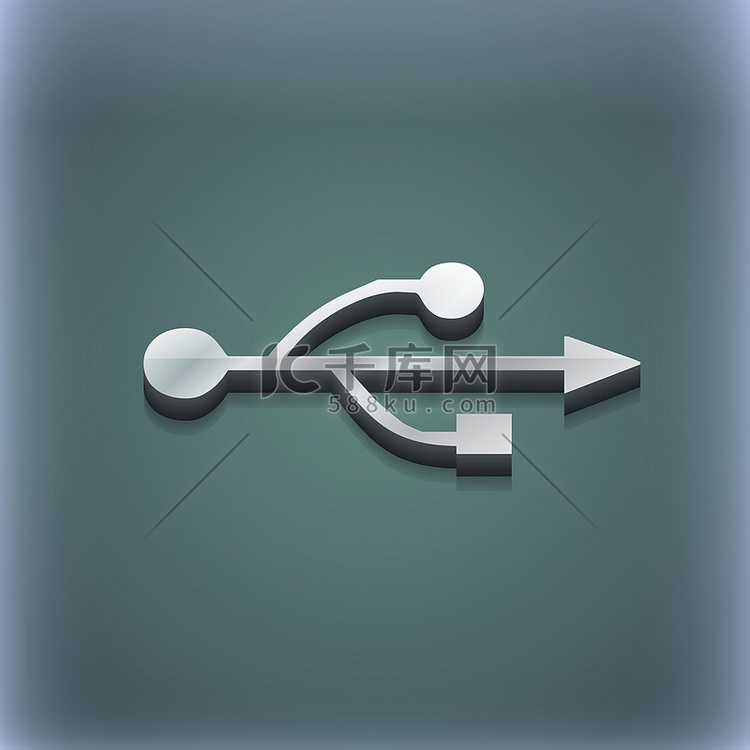 Usb 图标符号。 高清摄影大图-千库网