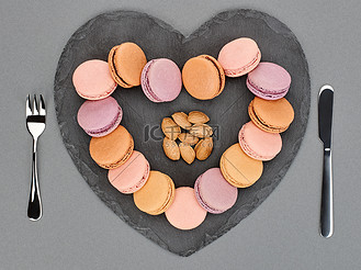 静物,马卡龙,心形.