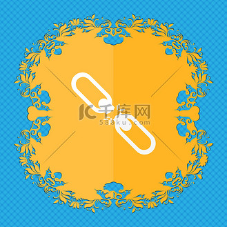 断开的连接平面单个图标.