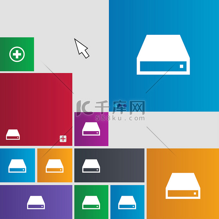 CD-ROM 图标标志。高清摄影大图-千库网