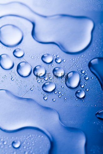 水滴背景,清新的蓝色主题