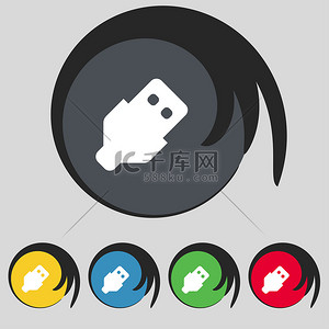 Usb 图标标志。高清摄影大图-千库网