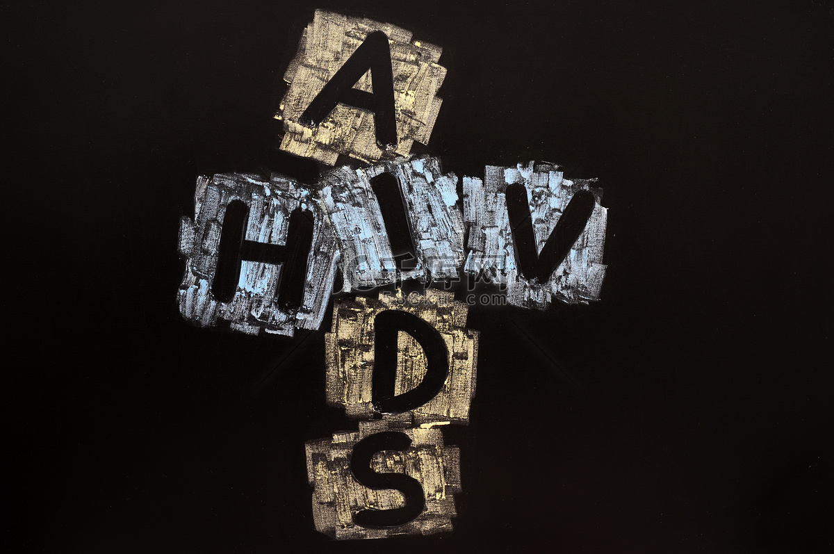 HIV AIDS 填字游戏高清摄影大图-千库网
