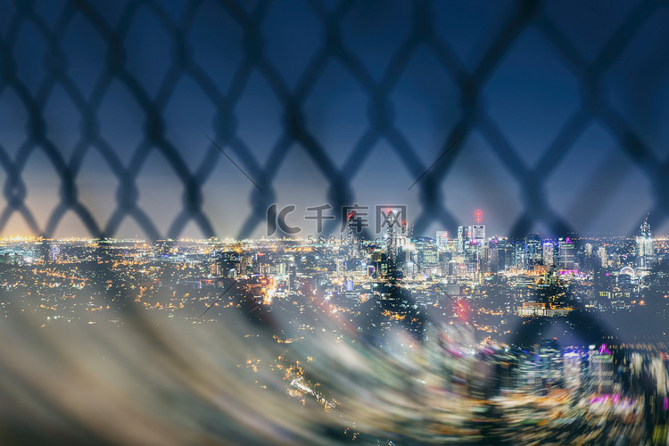 从库萨山俯瞰布里斯班市高清摄影大图千库网