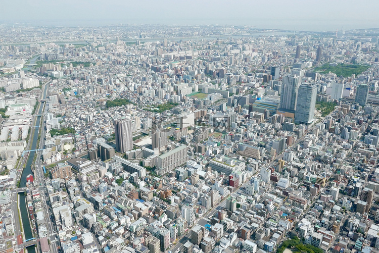 日本东京城市景观建筑，道路鸟瞰图高清摄影大图-千库网