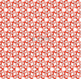 抽象的六角形图案粉红色红色纺织品