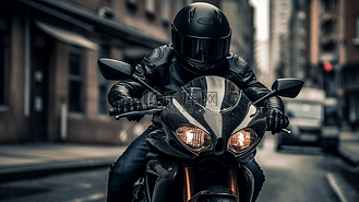 地月的距离高清背景图片_赛车头盔穿着安全西装的男子在快速弯曲高公路上骑运动摩托车街道