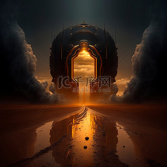 通往另一个世界的门户,金色的光芒