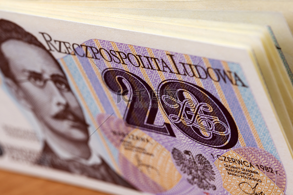 波兰货币高清摄影大图-千库网