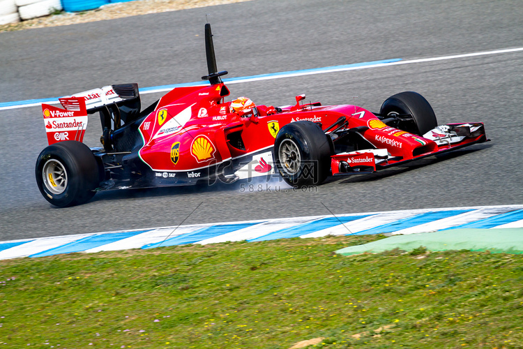 法拉利车队 F1，基米莱科宁，2014高清摄影大图-千库网