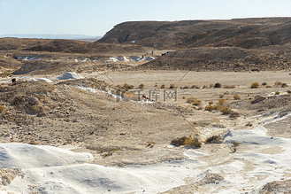 以色列旅游胜地的石头沙漠