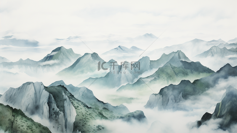 中国风传统古典水墨山河背景图片免费下载_海报banner/高清大图_千库网(图片编号6434088)