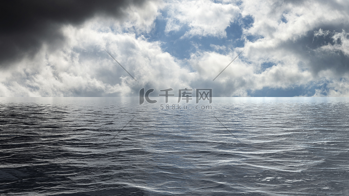 海上暴风雨前的平静高清摄影大图-千库网