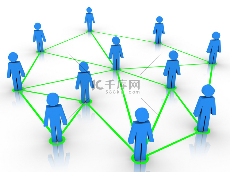 作为网络连接的人物形象高清摄影大图-千库网