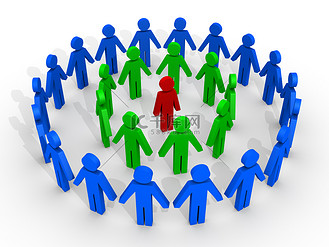 中间连接图片素材_中间的领袖和保护他的人物