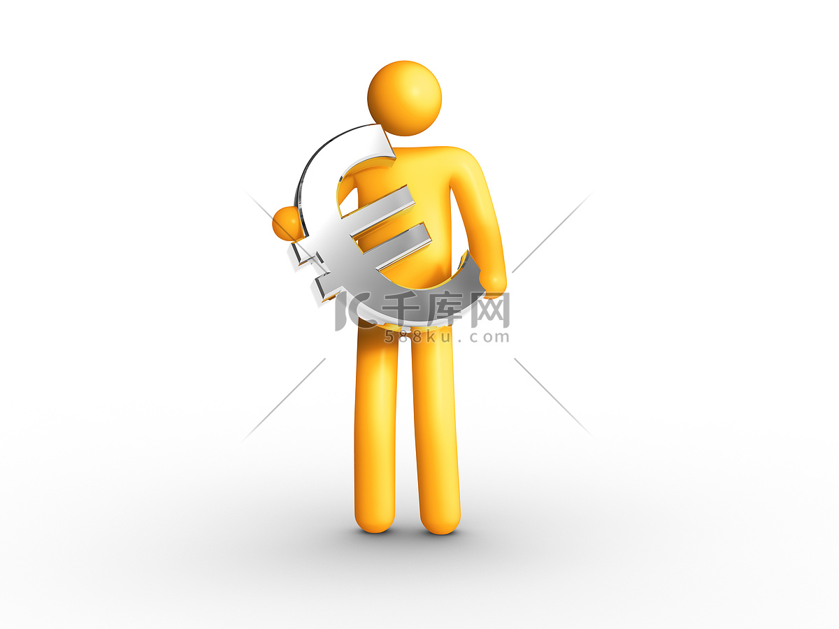 欧元符号高清摄影大图-千库网