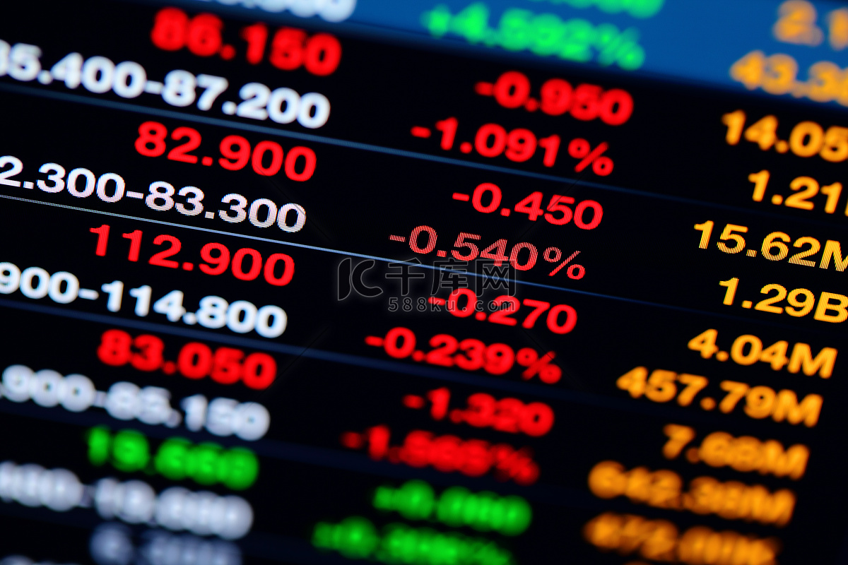 显示股市行情高清摄影大图-千库网