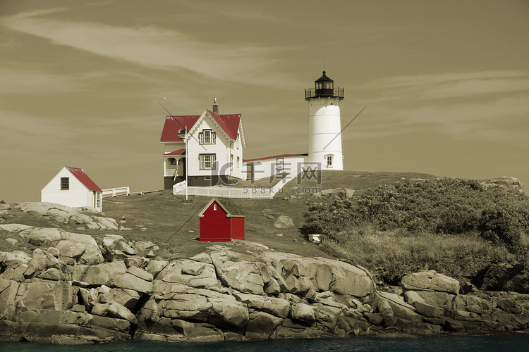 Cape Neddick Nubble 可选颜色。高清摄影大图千库网